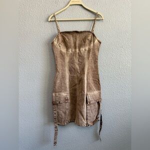 Cherie Los Angeles Cargo Mini Dress Size‎ Large EUC